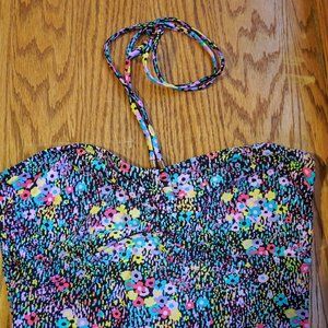 Old Navy halter top one piece floral swim suit